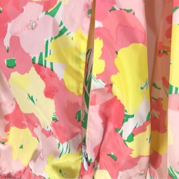 Ruby Rd. Pink Floral Lightweight Nylon Zip Up Jacket - Picture 8 of 9